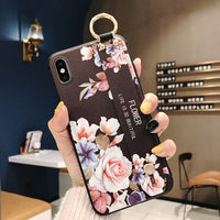 Compatible with Apple , Three-dimensional Embossed TPU Retro Style Wristband Mobile Phone Anti-fall Protective Shell
