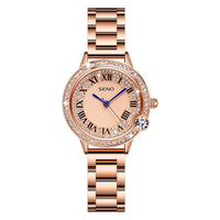 Stylish Quartz Full-Diamond Stainless Steel Waterproof Womens Watch