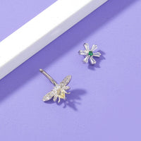 Colored Flower Bee Zircon Belly Button Ring