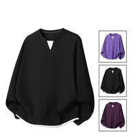 Mens Plus-Size Casual Long-Sleeve Mock Two-Piece Top