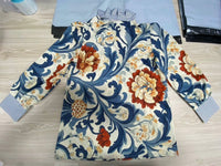 Stand Up Collar Shirt With Loose Print
