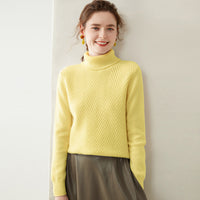 Knitted Cashmere Casual All-matching Fashion Pullover Bottoming Sweater