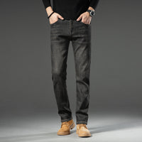Mens Casual Stretch Slimming Retro Blue Skinny Jeans