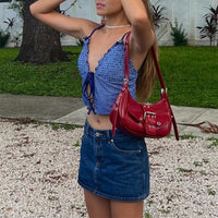 Washed New Fashionable With Side-slit Sheath Skirt For Women