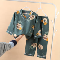 Children's Summer Thin Print Homewear Set