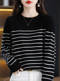 Autumn And Winter Women's Wool Sweater New Fashion Round Neck Inner Wear
