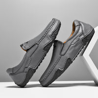 Outdoor Casual Shoes Slip-on Flat Leather Shoes