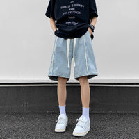 American Retro Trendy Washed Straight Shorts