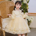 Girl's Dress Western Style Tulle Tutu Long Sleeve