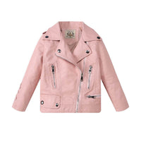 Children's Leather Fashion Boys And Girls Motorcycle