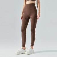 Nude Feel High Waist Belly Contracting Yoga Pants Double-sided Brushed Fitness