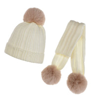 New Drawn Knitted Children's Hat Scarf Set