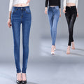 Spring new high waist elastic slim pencil pants