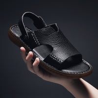 Men's Sandals Dual-use Cowhide Soft Bottom Beach Shoes