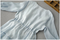 Mid-length Blue Forest-style Base Skirt Elegant Fairy Dress