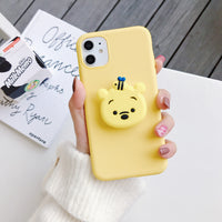 Bracket shell cartoon anti-fall mobile phone case