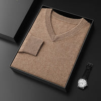 Cashmere Sweater Men's V-neck Loose