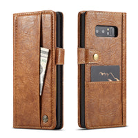 Samsung Note8 crack retro simulation leather flip wallet card Samsung note9 protective cover