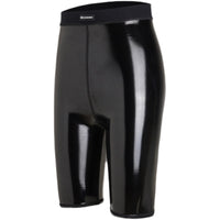 Black High Waist Glossy Women's Yoga Workout Pants