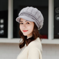 Rabbit wool knitted hat