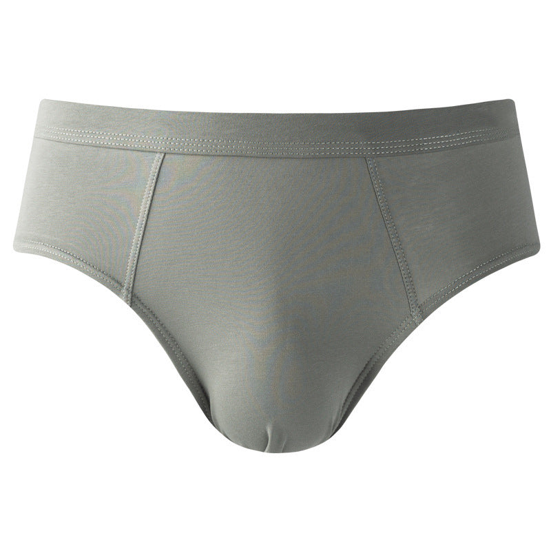 Cotton Skin-Friendly Soft U-Convex Design Solid Color Men's Briefs