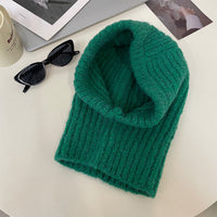 Warm Woolen Hat Scarf One Female Winter Earflaps Knitted Hat