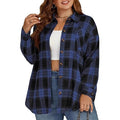 European And American Style Spring Autumn Casual Button-down Flannel Plaid Long-sleeve