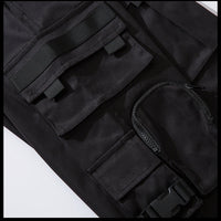 Drawstring casual overalls