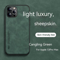 Magnetic Phone Case New Simple Sheepskin Protective Cover