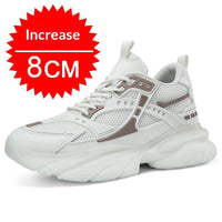 Autumn Winter Mesh Breathable Invisible Height-Boosting Casual Sneakers