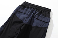 High Street Panel Drawstring Contrast Multi-pocket Trousers