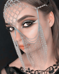 Head Chain Tassel Chain Silver Forehead Chain Head Chain