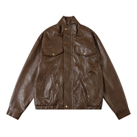 Fall Retro Hip Hop PU Leather Jacket For Men