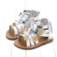 PU leather star baby girl non-slip sandals