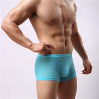 Men's ice silk underwear U convex bag breathable  thin boxer