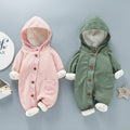 Boys' Overall Autumn And Winter Button Hooded