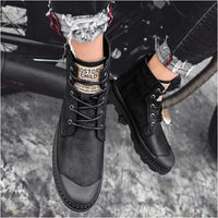 All-Match Comfortable Rubber Sole Side Zipper Large Size Martin Boots