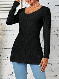 Womens Stylish Casual Slim-fit Knit Top