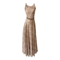 Retro Plaid Sleeveless Vest Dress Women