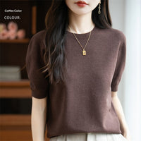 Women's Loose Casual Short-sleeved Minimalist Sweater