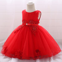Children's Sequined Inserted Beads Embroidered Baby Princess Dress
