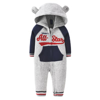 Double layer sweater baby one-piece romper