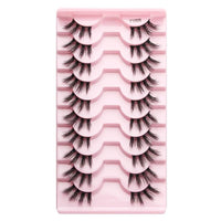 Flat Half False Eyelashes Sheer Root Women's Team Internet Hot Anchor Eye Beauty Japanese Natural Thick Eyelash