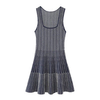 Color-block Striped Sleeveless Dress For Women