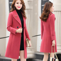 Thick Woolen Coat Women Middle-Aged and Elderly Plus Cotton
