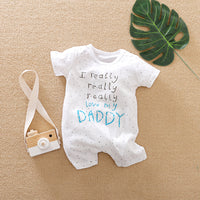 Baby jumpsuit with short sleeves