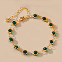 Retro-style Copper-plated 18K Gold French Bracelet