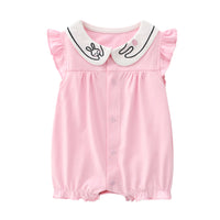Short-sleeved romper jumpsuit cotton cool pajamas