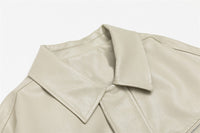 Motorcycle Clothing Leather Coat Men's Pu Shuai Loose Niche