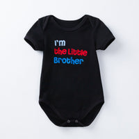 Cartoon animal alphabet black white baby romper